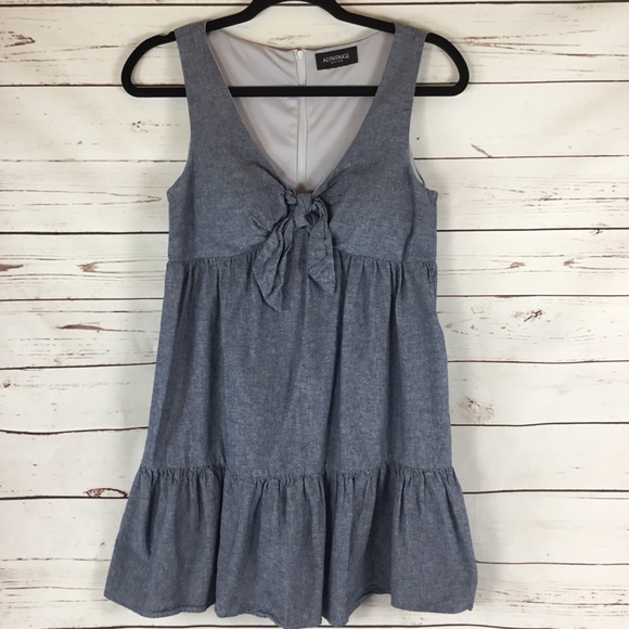 ALYN PAIGE New York Babydoll Chambray Dress Size Small Preppy Beach Summer - Picture 1 of 7